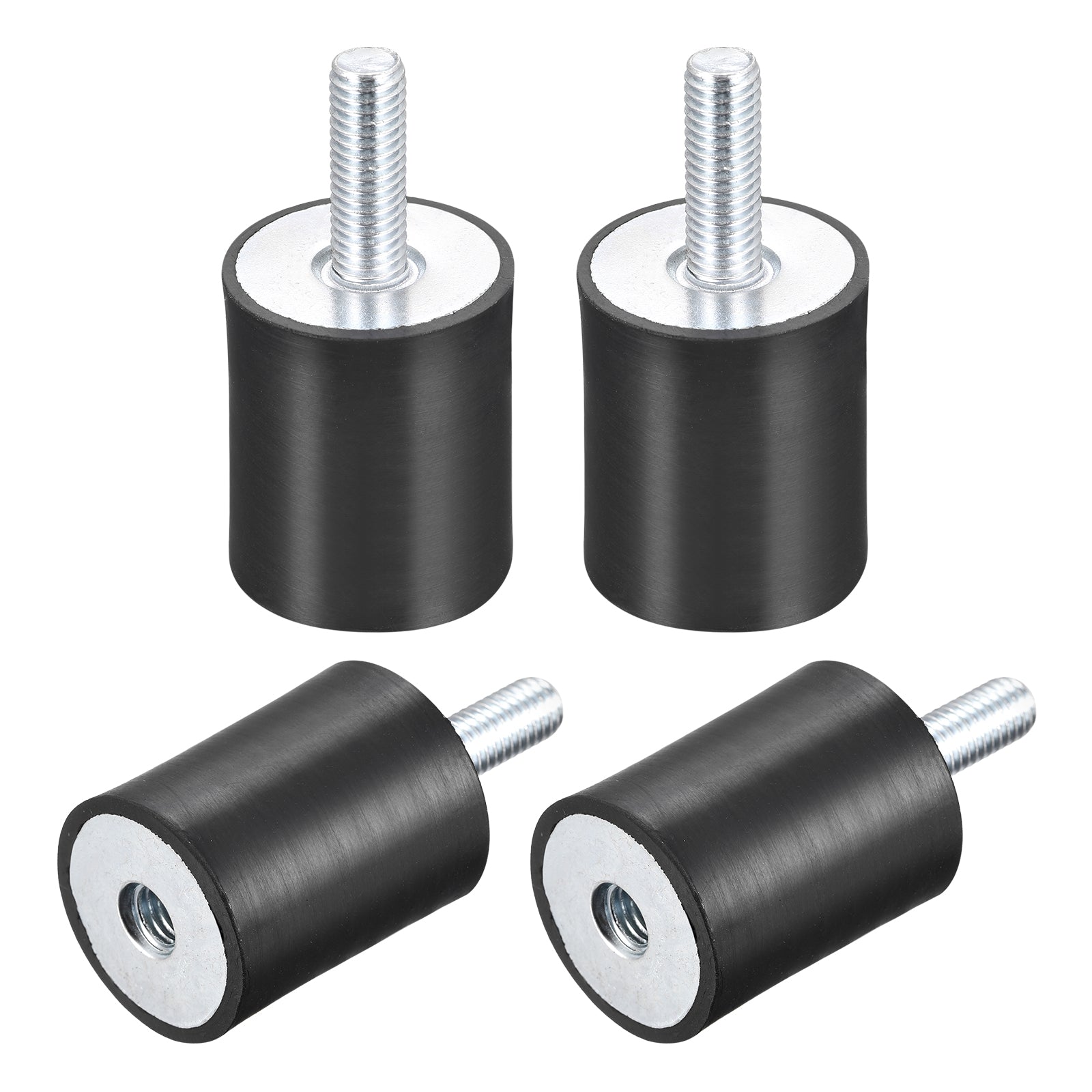 Uxcell 4Stk. Gummilager M8 Außen-/Innengewinde Schwingungsisolator Stoßdämpfer D30mmxH40mm