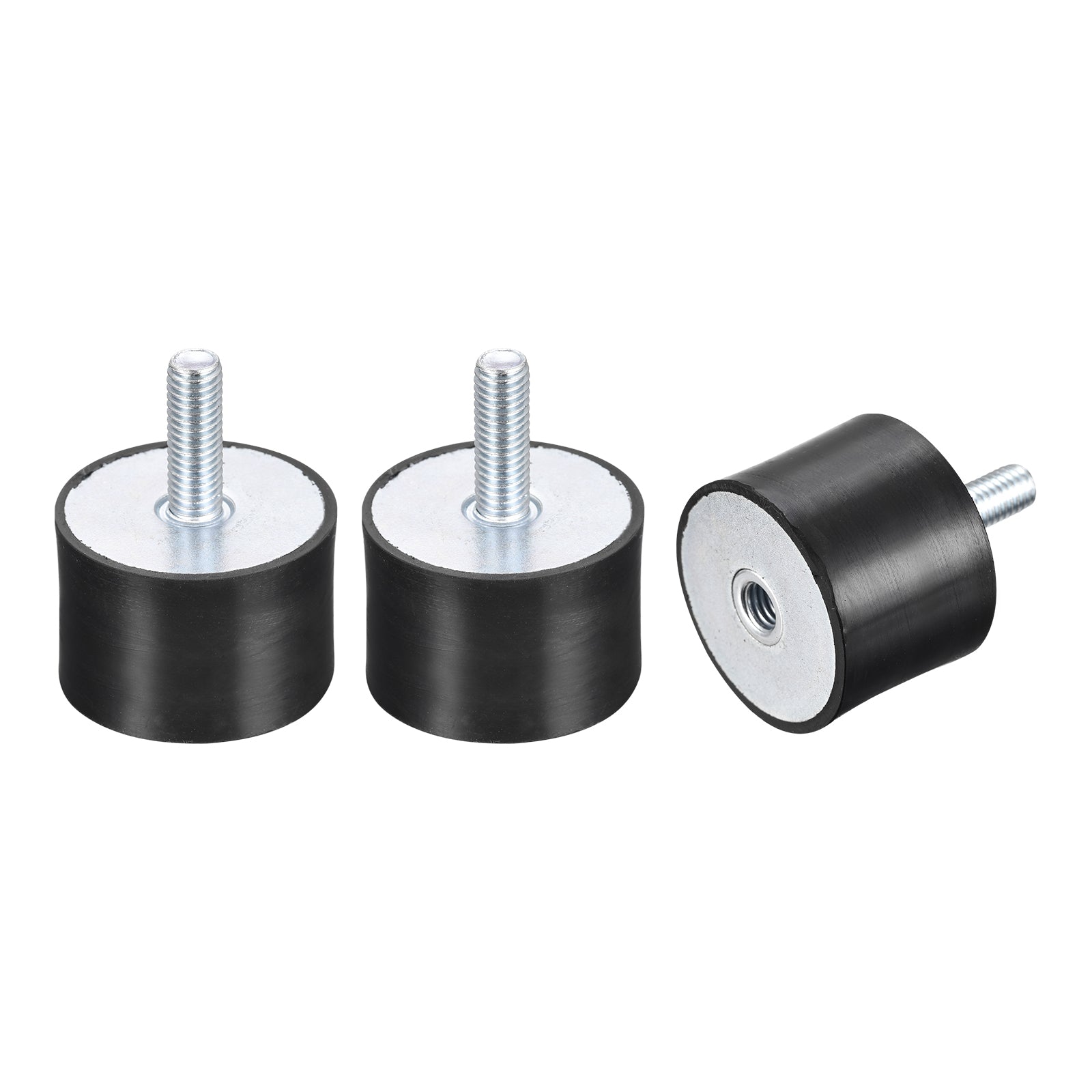 Uxcell 3Stk. Gummilager M8 Außen-/Innengewinde Schwingungsisolator Stoßdämpfer D40mmxH30mm